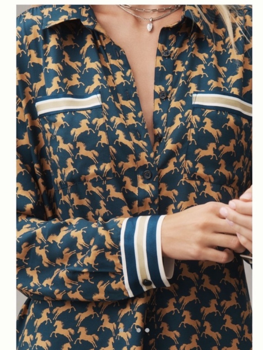 Maeve Silky Shirt Blouse